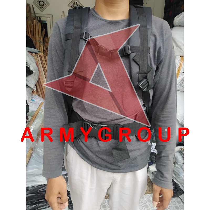 TasRansel Hitam Brimob Model Lebanon Besar Standar Polri