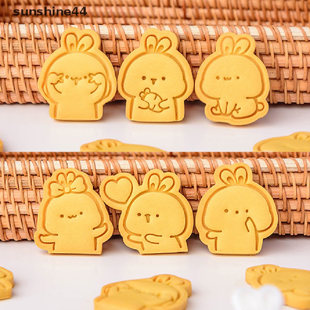 Sunshine 1PC Cetakan Biskuit Bentuk Kelinci Fondant Pastry Cutter Alat Baking Cookies Mold.