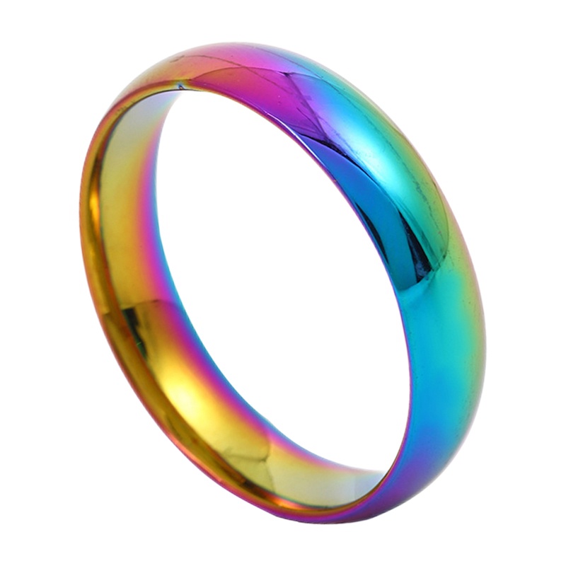 4mm Trendi Sederhana Halus Cermin Glossy Pernikahan Band Rings Untuk Pria Baja Titanium Pertunangan Ring