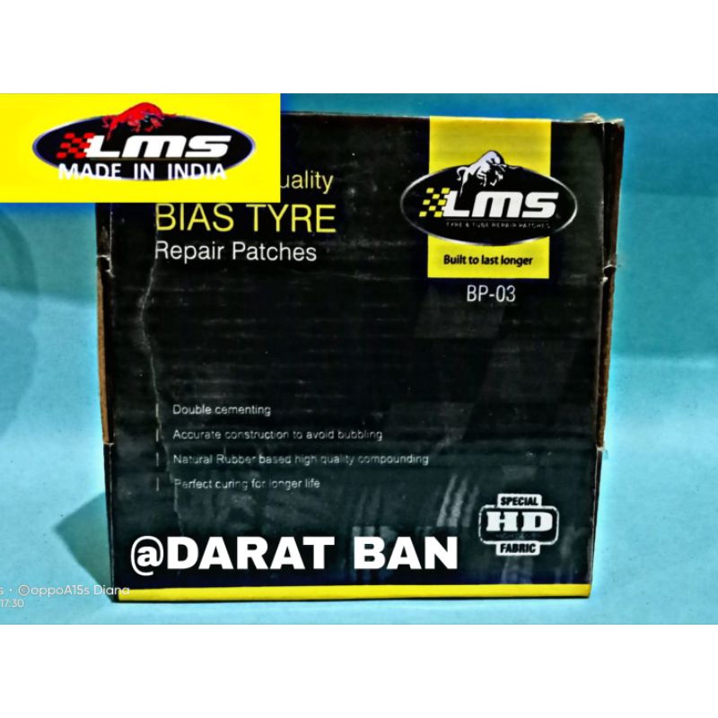LMS tip top BP 03 tire patch tubles ban luar