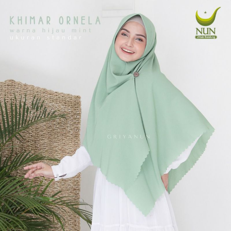 [WARNA 2] Jilbab Nun / Kerudung Ornela Nun Hijab/Jilbab Segitiga Instan Pet