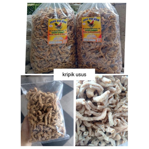 

Kripik Usus Ayam 250 gr gurih renyah ed masih panjang