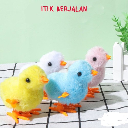 Mainan Anak Ayam Itik Berjalan Model Putar Plush Bayi Toy Animal Hewan Lucu Gerak