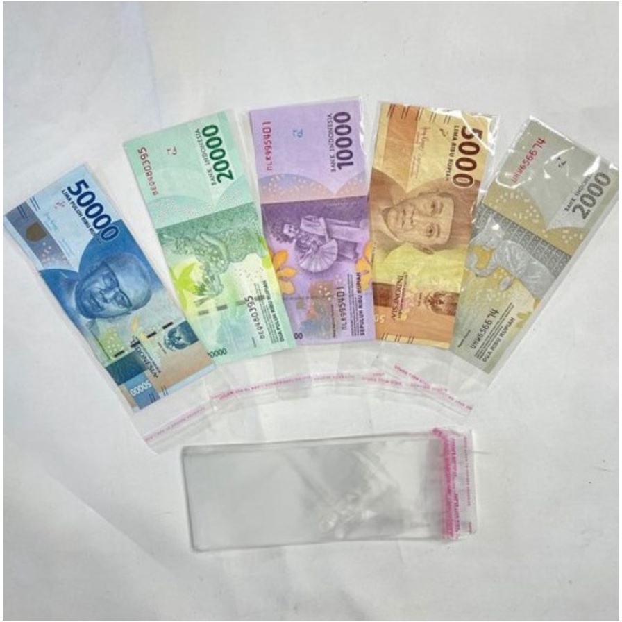 

[20 PCS] PLASTIK UANG BUKET UANG DENGAN SEAL LEM ECER PER PCS [JUAL PLASTIK NYA SAJA]