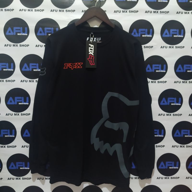 KAOS TSHIRT LENGAN PANJANG TRAIL MOTOCROSS FOX HITAM