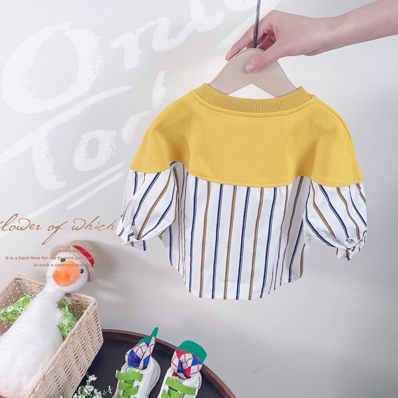 LittleAaron ATASAN HIPSTER EBV Kemeja Bayi anak Laki-laki import Lengan panjang Berkualitas