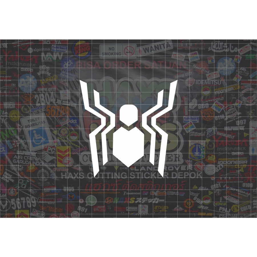 Cutting Sticker Spiderman Far From Home 8cm Untuk Motor Mobil