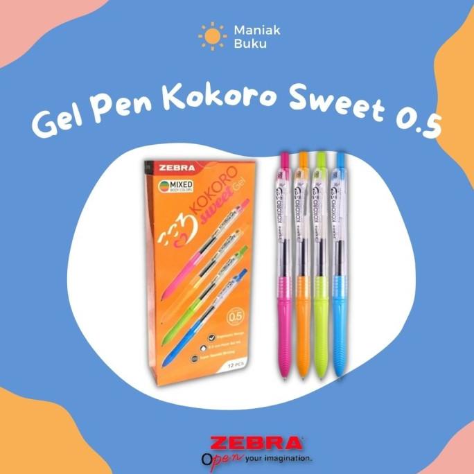 

MB | Pulpen Gel Zebra Kokoro Sweet Colours - 0.5 mm 1 lusin MURAH