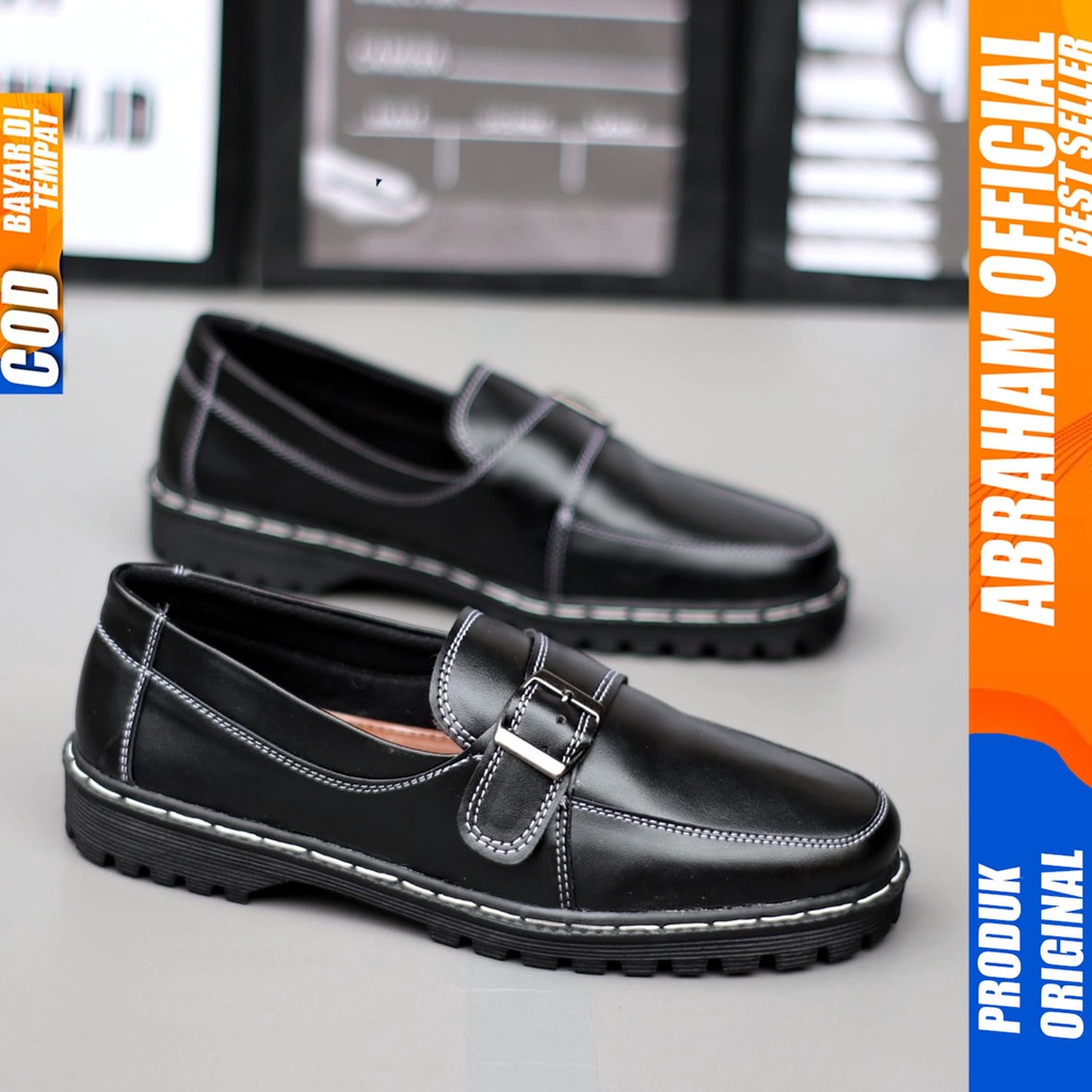 Sepatu Docmart Loafers Formal Pantofel Kerja Pria Abraham VINICIUS