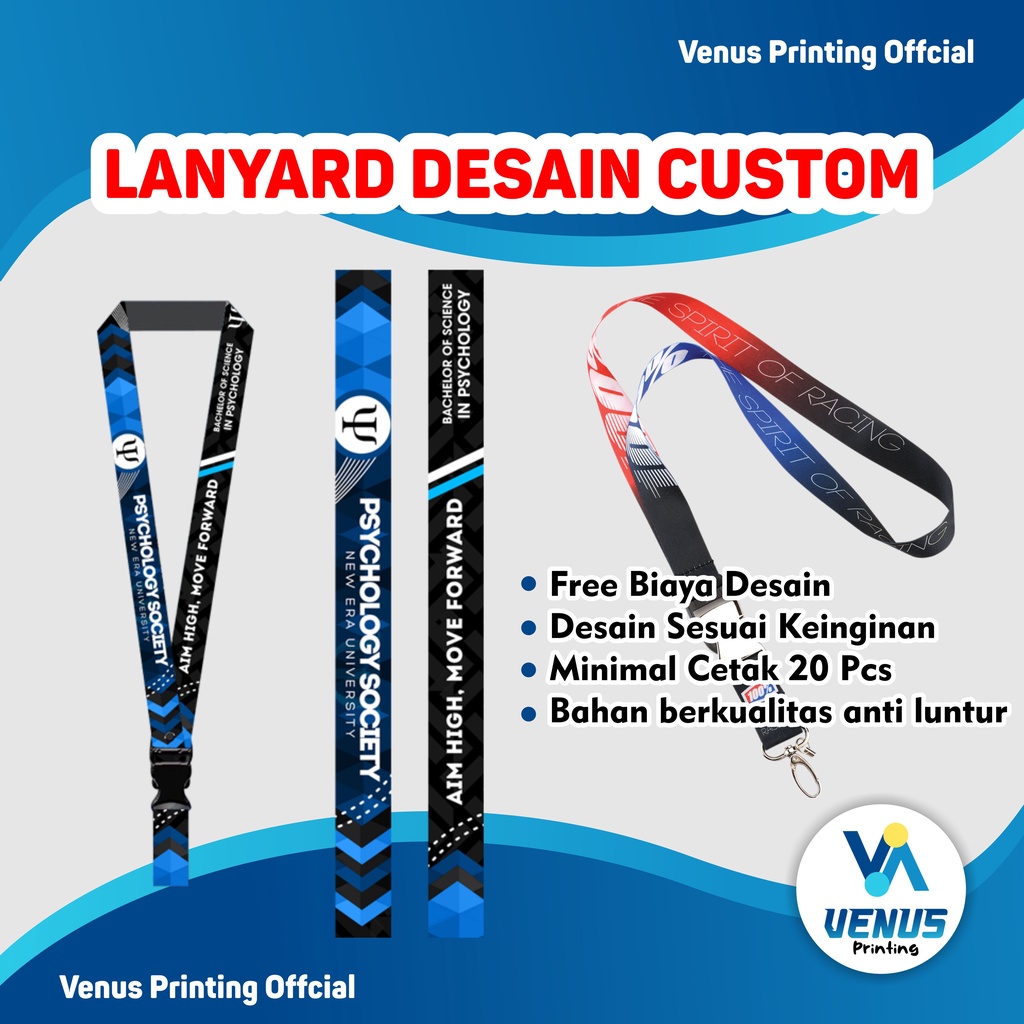 

Lanyard Name Tag Desain Custom Sesukamu Berkualitas Anti Luntur