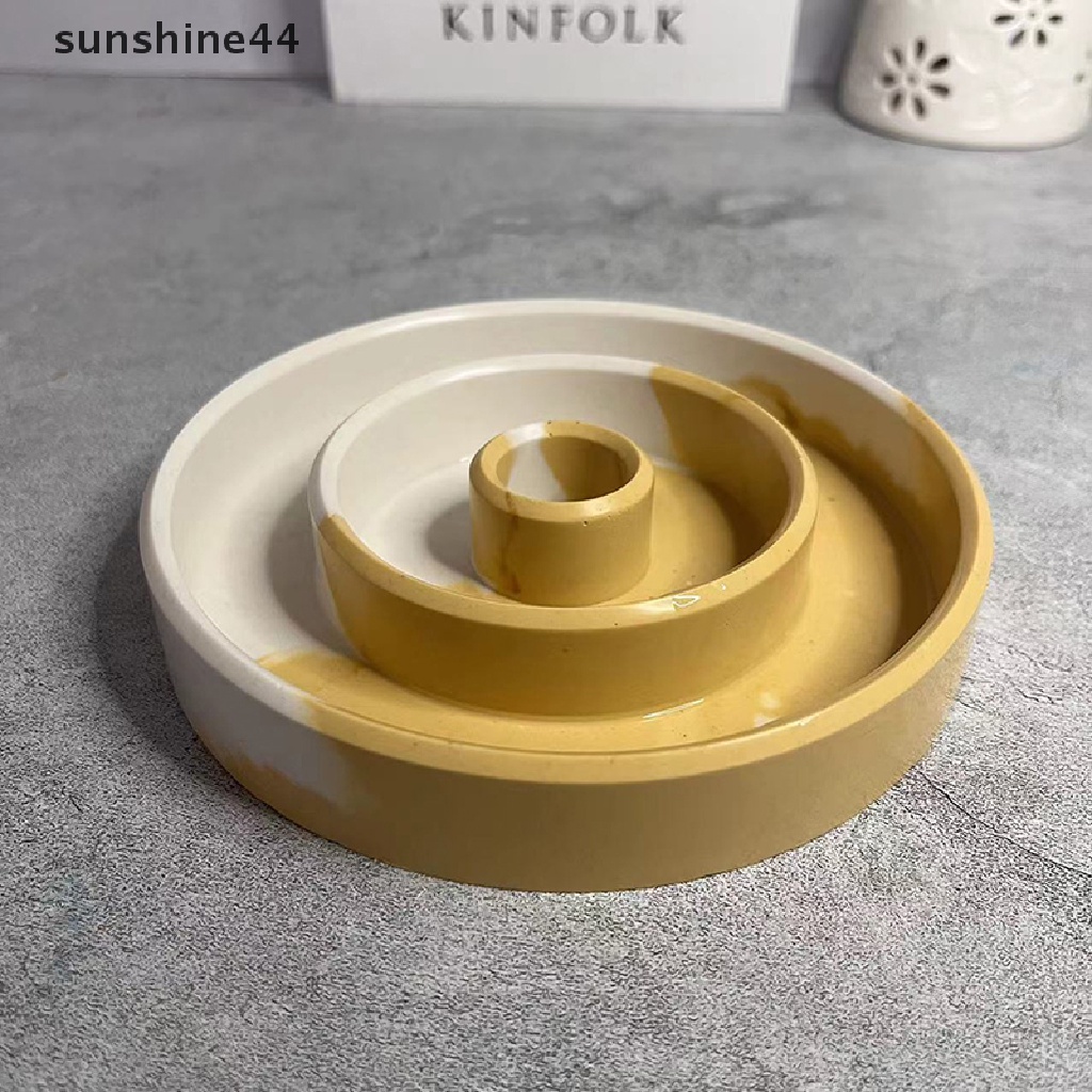 Sunshine Holder Tray Cetakan Lingkaran Silikon DIY Membuat Perhiasan Display Tray Mold.