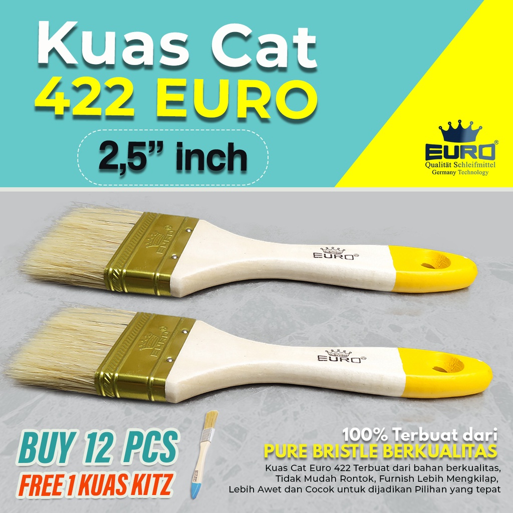 Kuas cat 2.5 inch / Kuas Cat tangan Tembok Dinding Kuas EURO 422