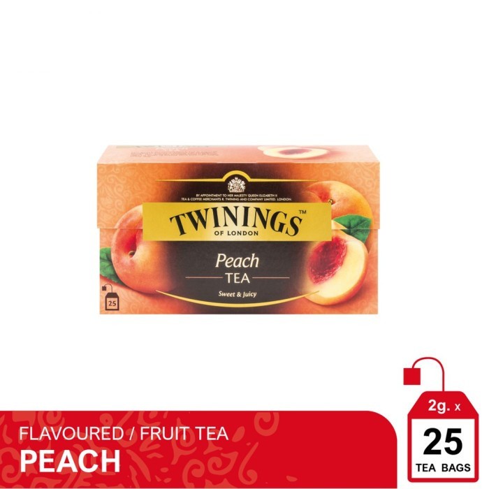 

Twinings Teh Hitam Celup Rasa Peach Flavoured Tea 25x2gr Twinnings Bag