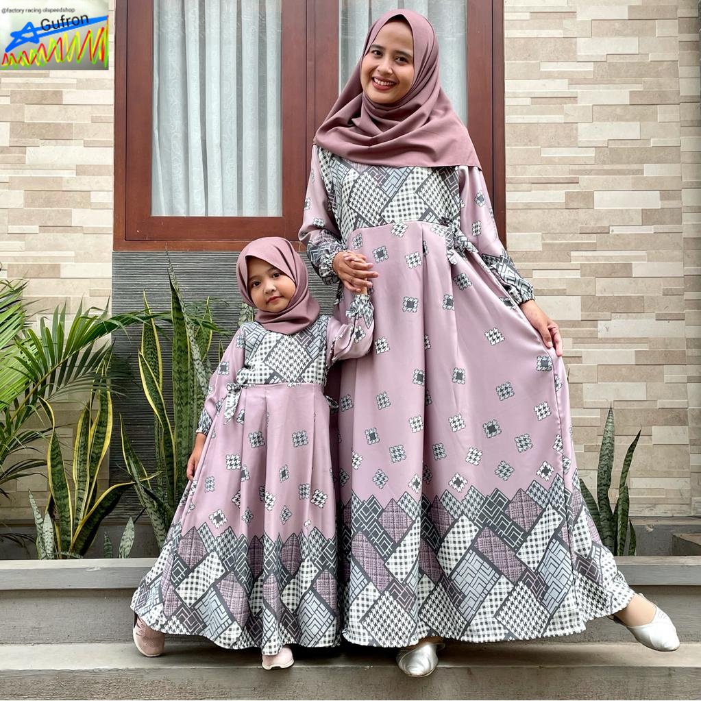 HAURA Baju Gamis Wanita Couple Terbaru Maxmara