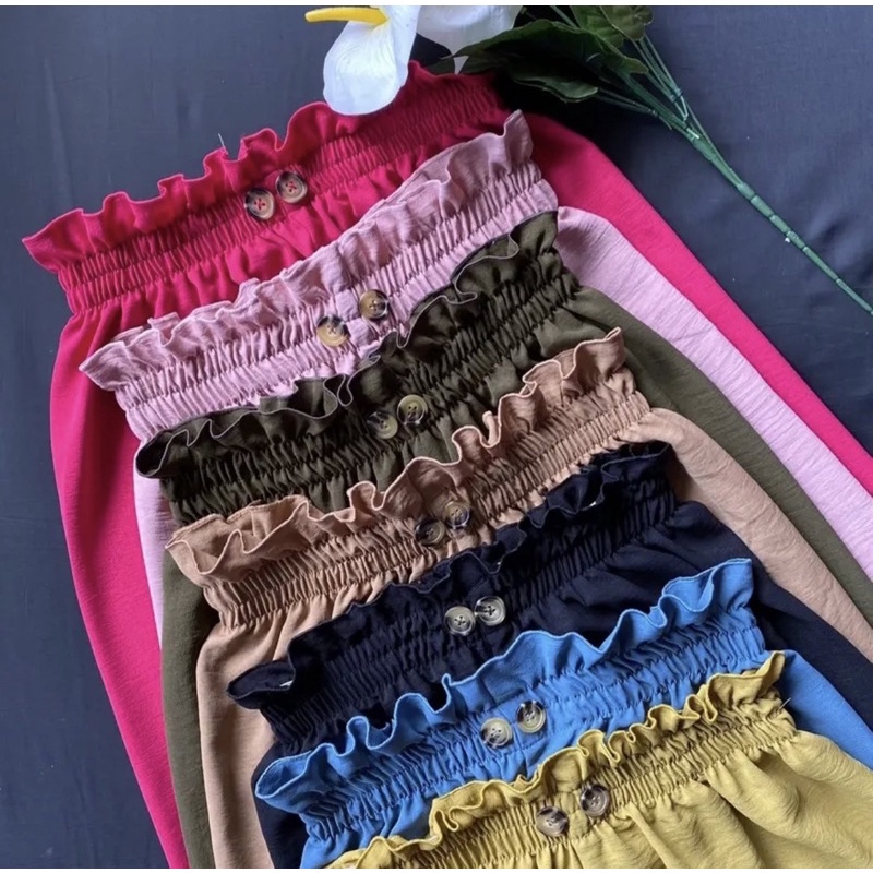 ZASKIYA - Charlotte Kulot Double Button Pant CRINCLE / / Kulot DIAN CRINCLE Kancing 2