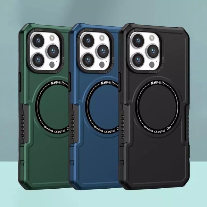 Casing IPHONE 13 IPhone13 PRO MAX Pelindung Mewah Rugged MagSafe - BIRU NAVY, I 13 PRO MAX