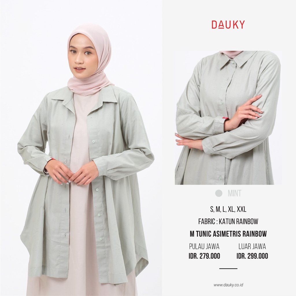 Tunik Asimetris Rainbow Dauky / Tunik Dauky Terbaru