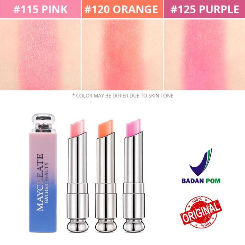 MAYCREATE MOISTURIZING LIPSTIK / LIPSTICK PELEMBAB TAHAN AIR / COLOR CHANGING