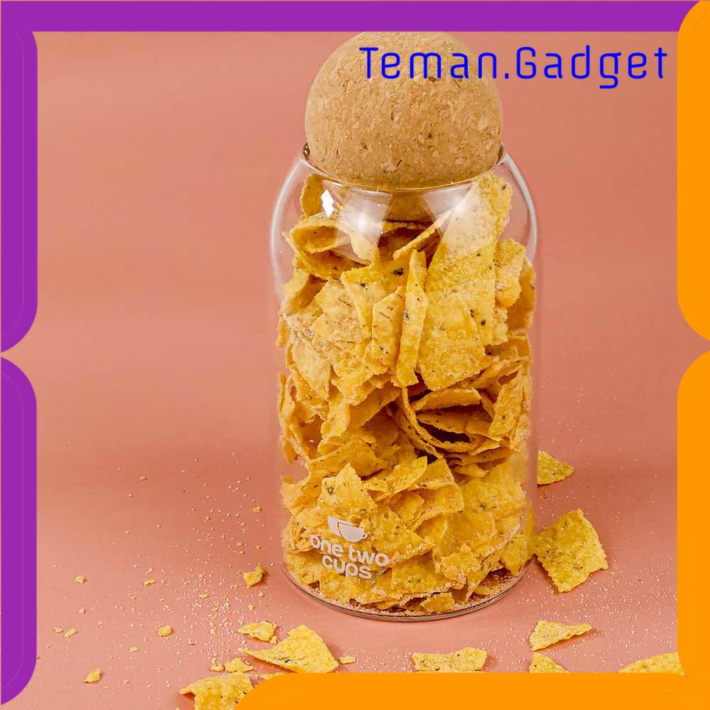 TG - DPR One Two Cups Toples Kaca Penyimpanan Makanan Glass Storage Jar - E1