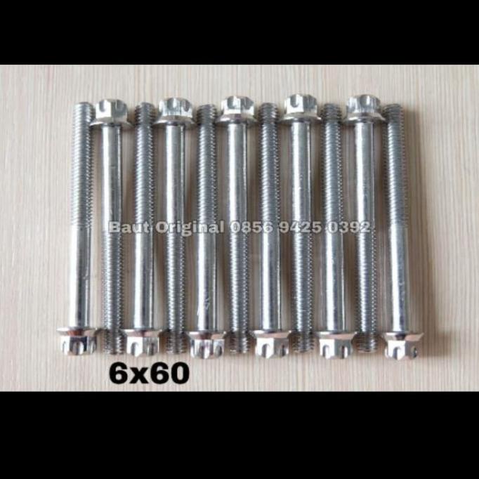 baut probolt 6x60 mm stainless new model drat 10 panjang 6 cm sampoerna123