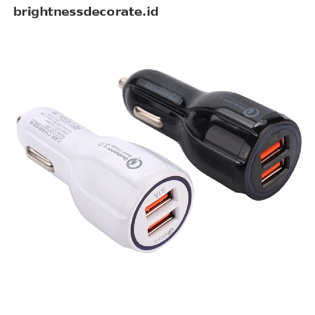 [Birth] Qc3.0 2usb charger Mobil 5v 3.1a fast charge Handphone Dengan Komputer [ID]