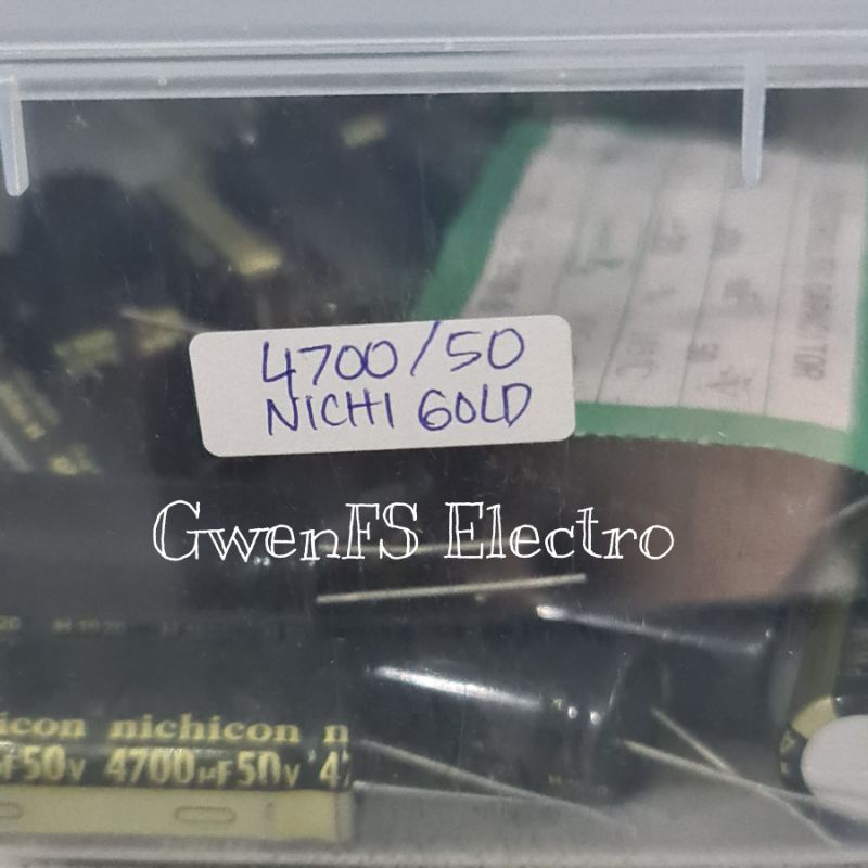 Elco 4700UF 50V Elko 4700 UF 50 V NICHICON List Gold