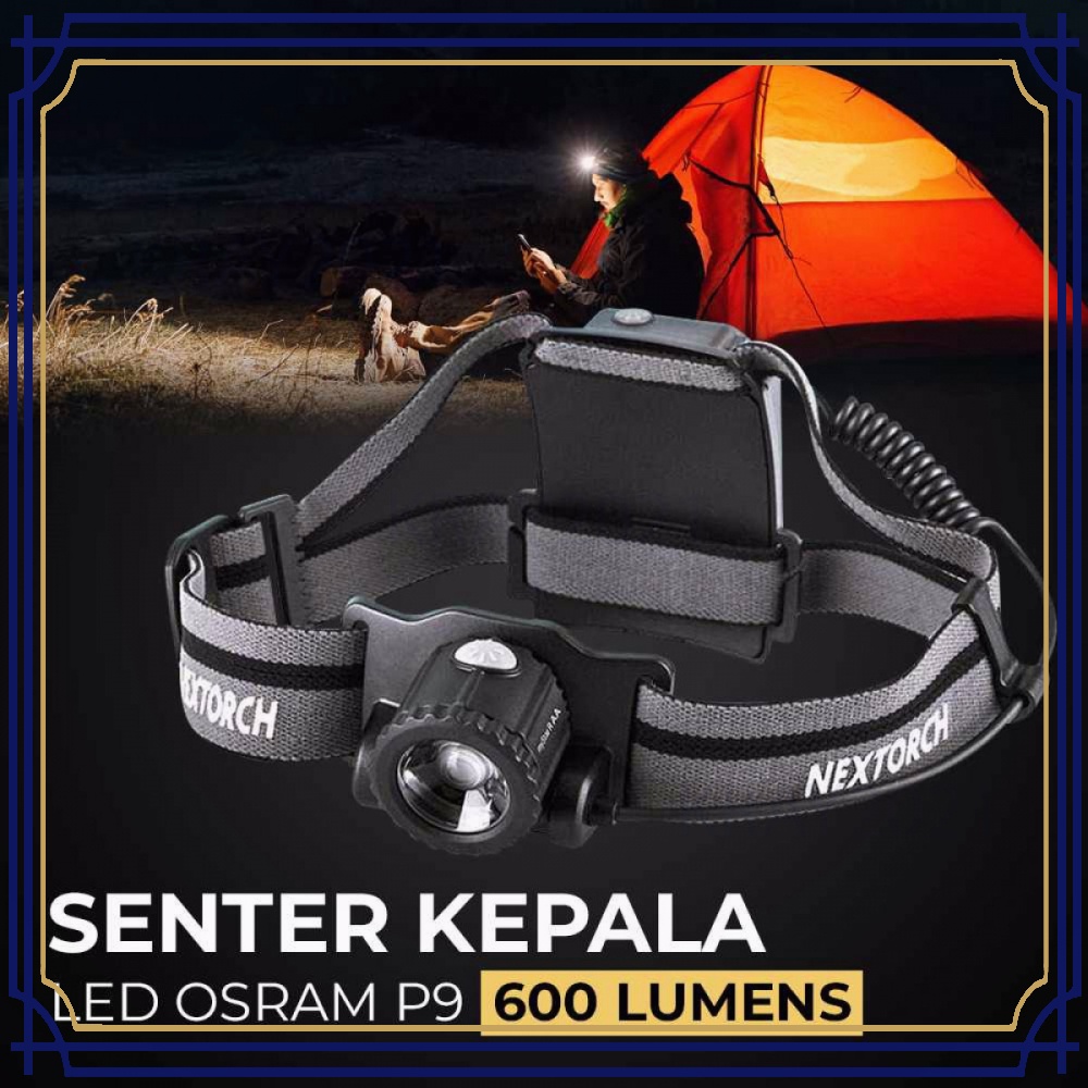 MyStar R AA Headlamp Senter Kepala LED Osram P9 600 Lumens