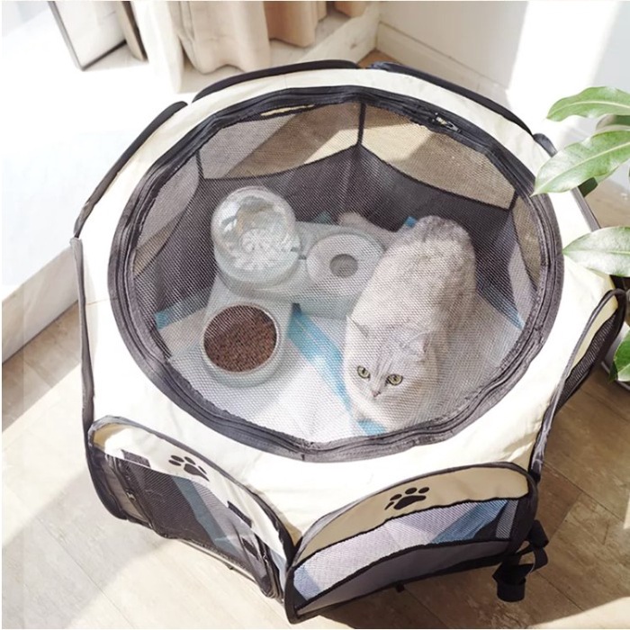 Kandang Main Lipat Anjing Kucing / Foldable Pet Playpen Dog Cat