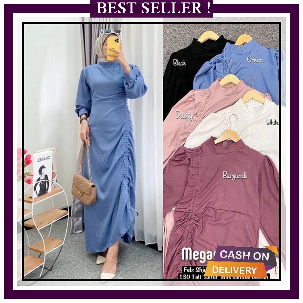 Baju Gamis Wanita Dewasa Polos Busui Daisy Dress Bahan Crinkle Premium Ld 110Cm Fit To Xl Jumbo / Fa