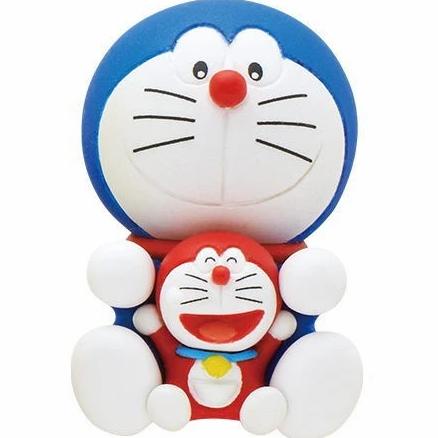 KITAN CLUB Gashapon (Gacha) Doraemon Sit On - Doraemon & Mini Doraemon
