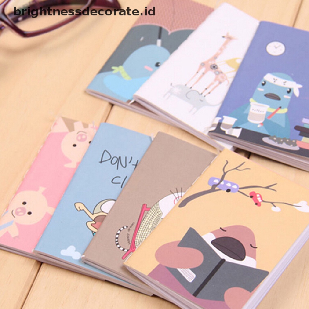 [Birth] 1pc Mini Lucu Kartun Notebook Handy Pocket Notepad Kertas Jurnal Diary Portable [ID]