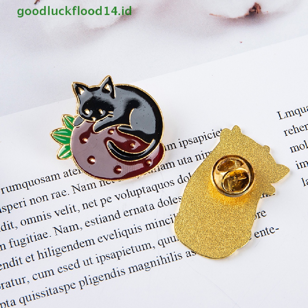 [GOOGFOUR] 4 Pcs Kucing Yang Indah Enamel Pin Kitten Lencana Bros Tas Pakaian Kerah Perhiasan Hadiah [TOP]