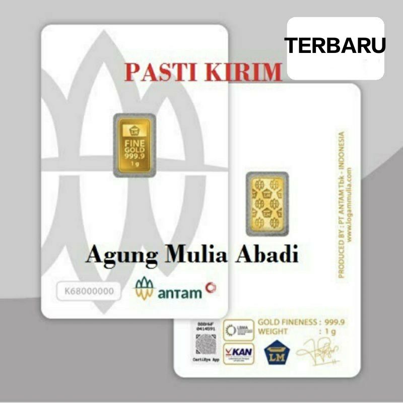 LM EMAS ANTAM 1 gram, LOGAM MULIA TERBARU