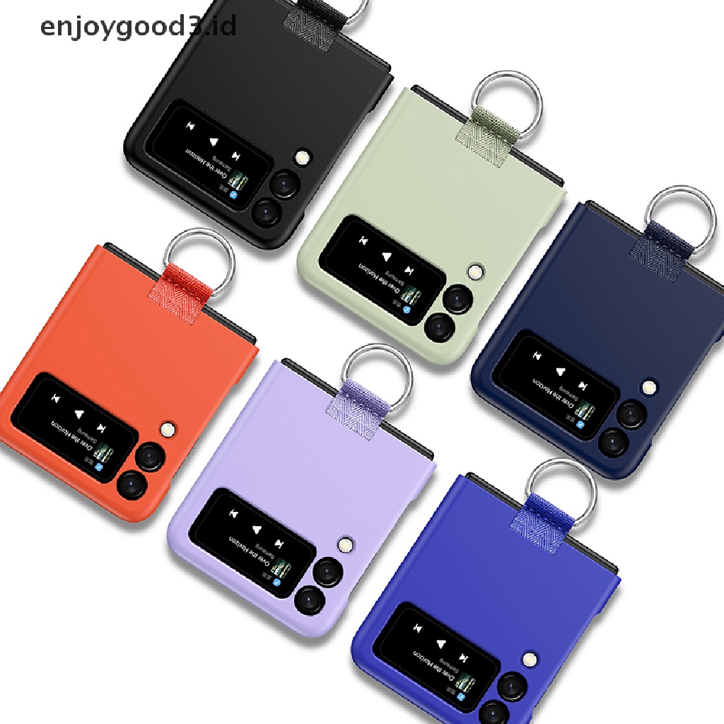 [Rready Stock] Untuk Samsung Galaxy Z Flip3 Dengan Ring Case Foldable Back Cover Pelindung (ID)