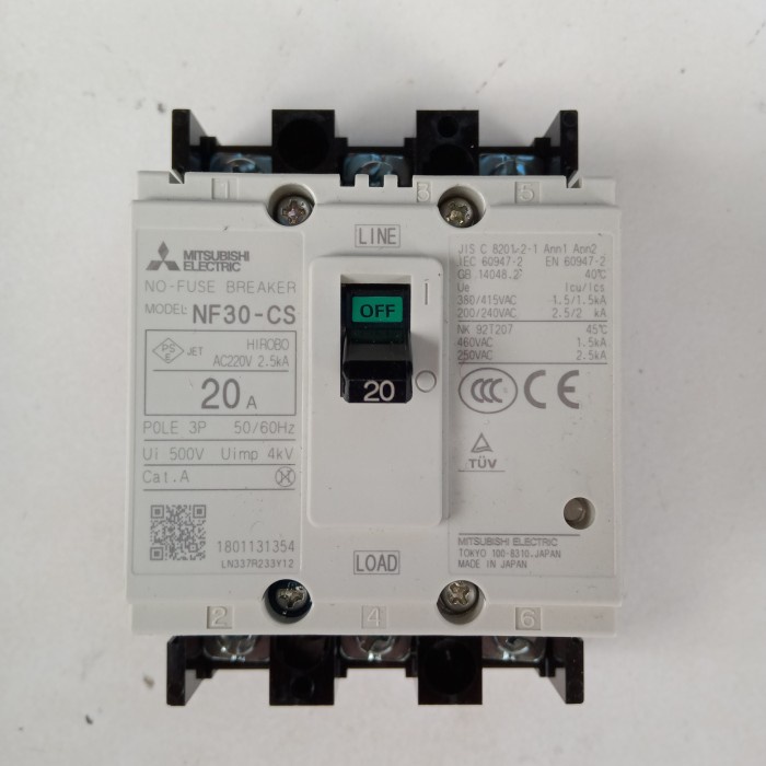 mccb nfb mitsubishi nf30-cs 3p 20a