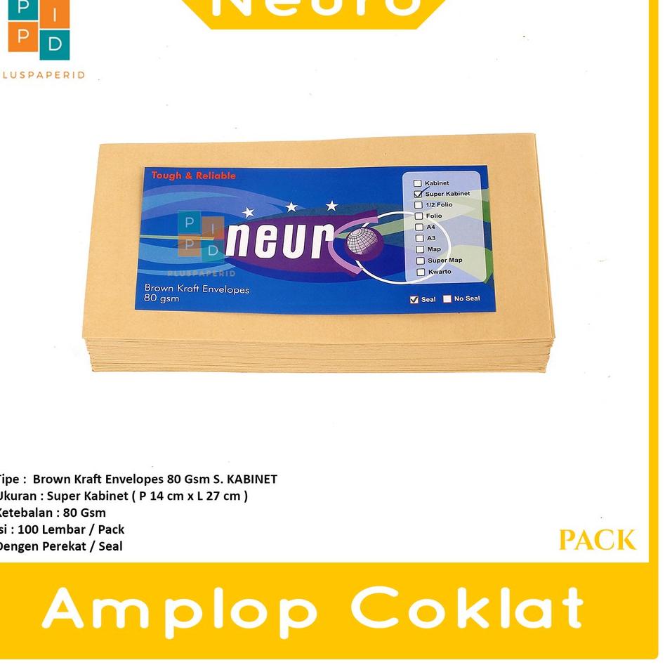 

Kualitas Terpopuler NEURO - Amplop Coklat Ukuran Super Cabinet ( 14 x27 cm ) Seal - Pack