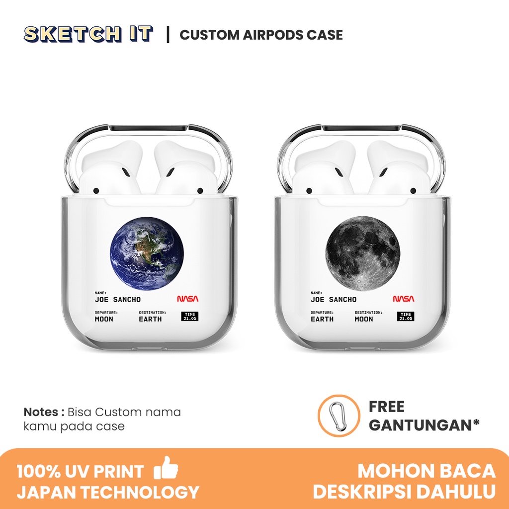 Custom Airpods Case Gen 1 2 3 Airpods Pro Airpods Pro 2 Space Edition