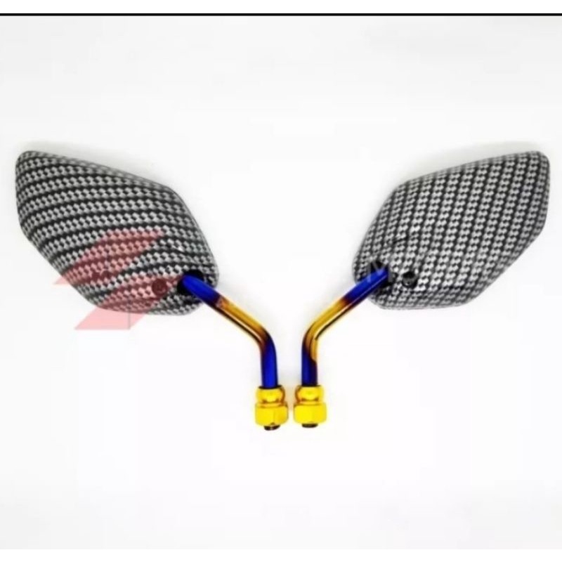 SPION CARBON TANGKAI PENDEK TWOTONE YAMAHA