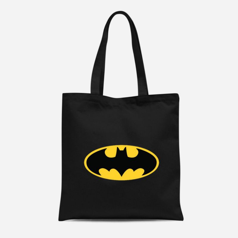 TOTE BATMAN - TOTE BAG WANITA PAKAI RESLETING /TOTEBAG WANITA /TOTE BAG KANVAS TERMURAH /TAS RESLETING KANVAS /TAS SELEMPANG PRIA WANITA