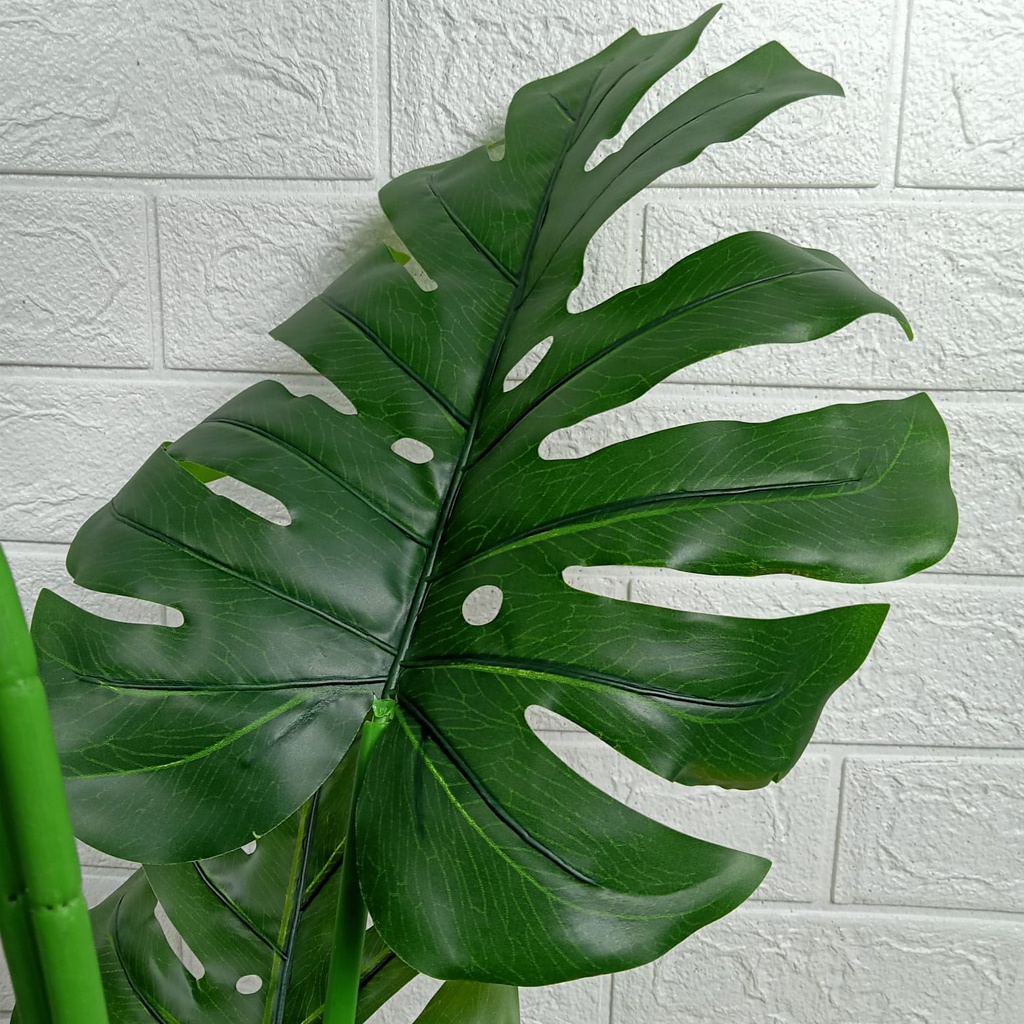 Pohon Plastik Monstera Leaf Plant Tanaman Hias Jumbo Besar Palsu Rumah Dekorasi Taman Azgalery PBP127