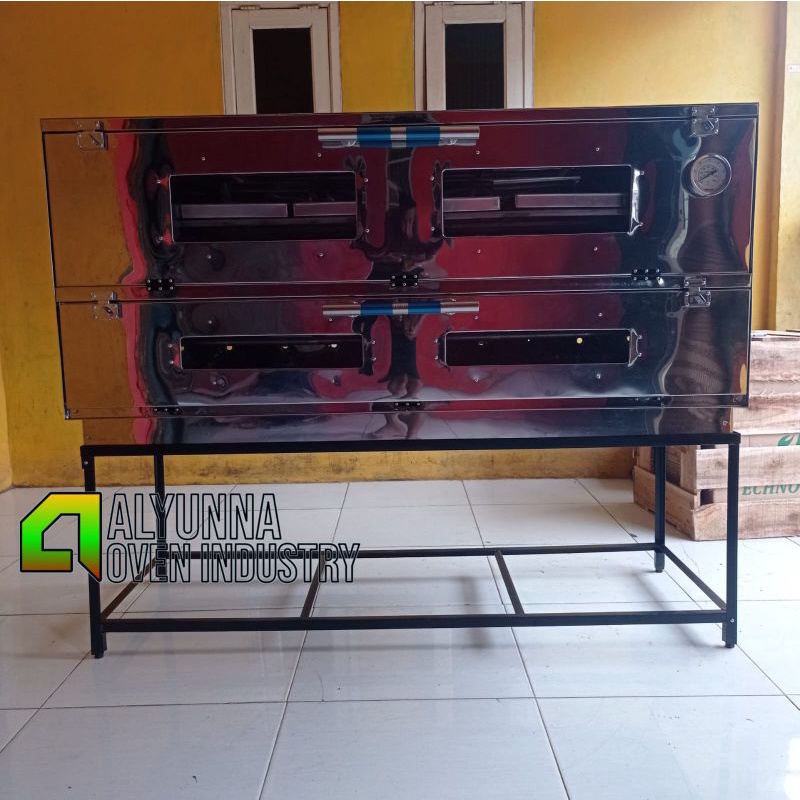 Oven Gas Stainless Steel Ukuran 150x55x70 cm | Oven Gas Usaha Kue, Roti | Kapasitas Sedang Tahan Kar