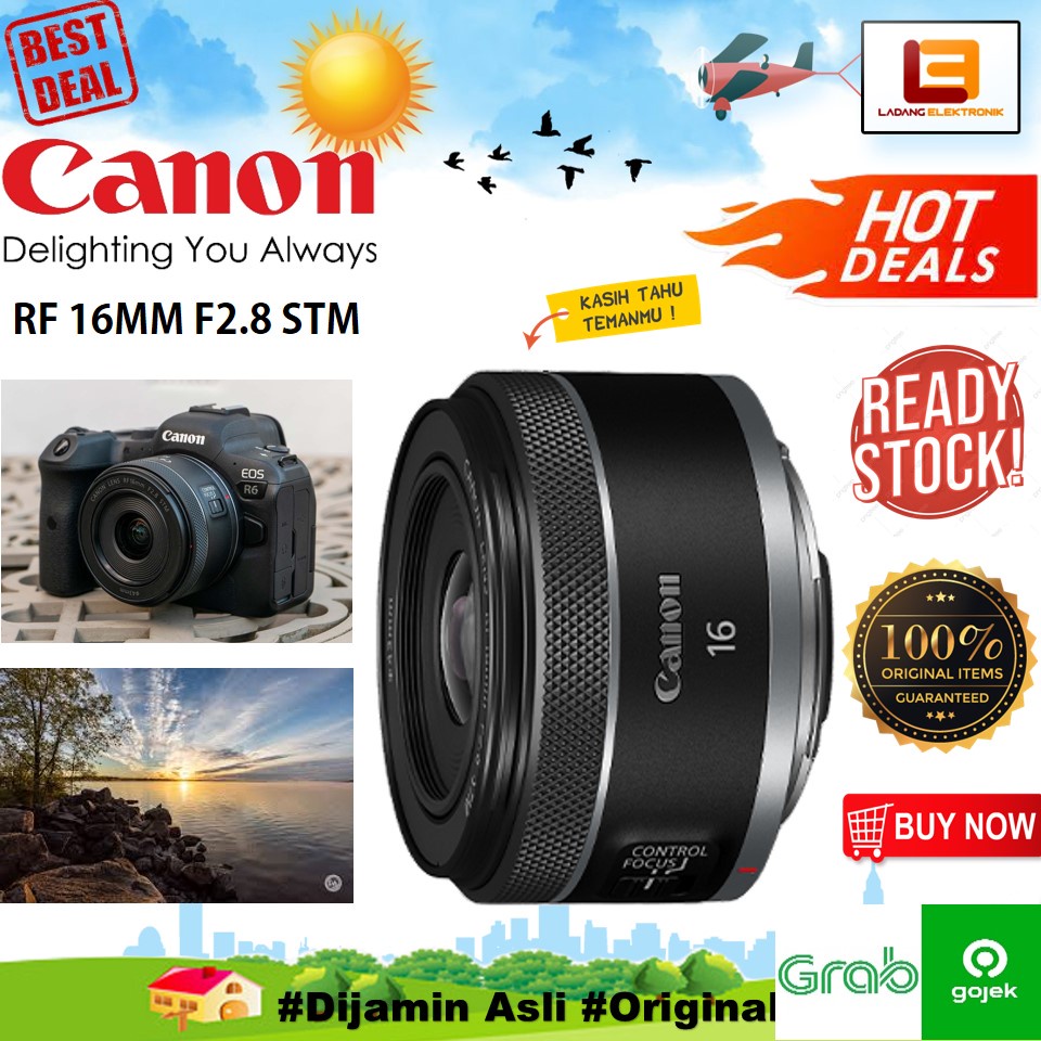 Canon RF 16mm f2.8 STM Fullframe Canon RF16mm 16 mm f/2.8 STM  Garansi Resmi