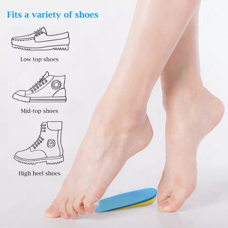 INSOLE SEPATU UNTUK TUMIT SAKIT PLANTAR FASIITIS SOL TUMIT PRIA DAN WANITA GEL SILIKON