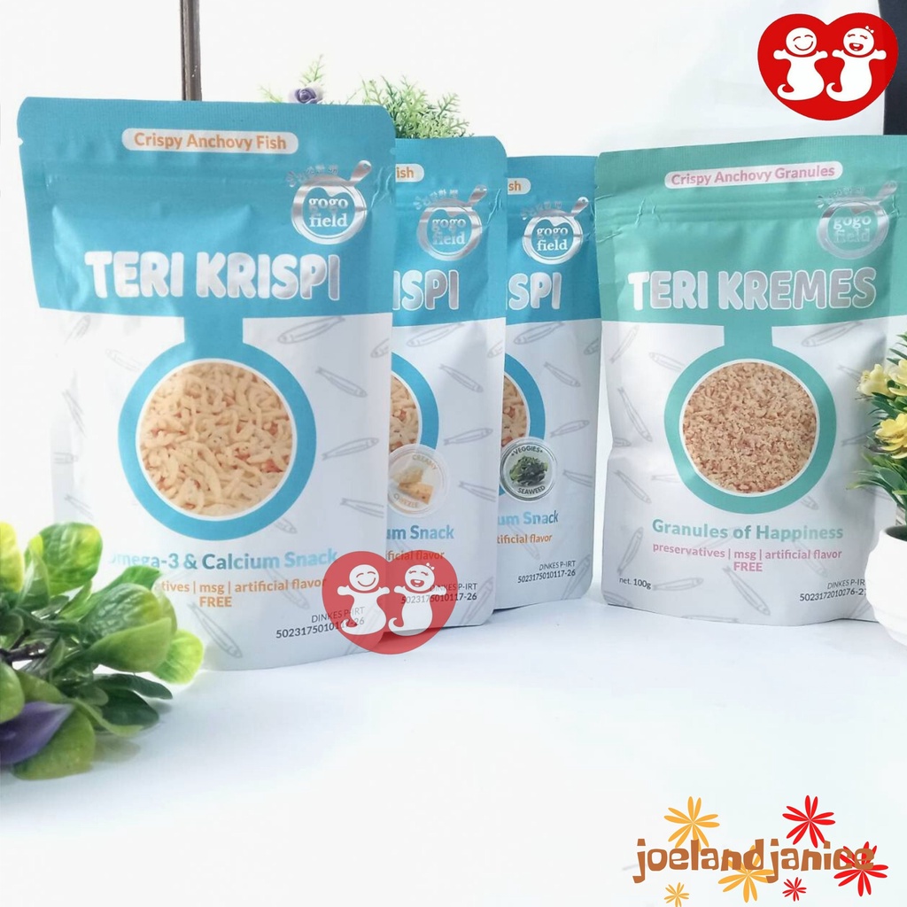 Gogofield Teri Krispi Mpasi / Almond &amp; Seeds / King Salmon/ Crunchy Tempe- Healthy Snack Kids Teri Kremes