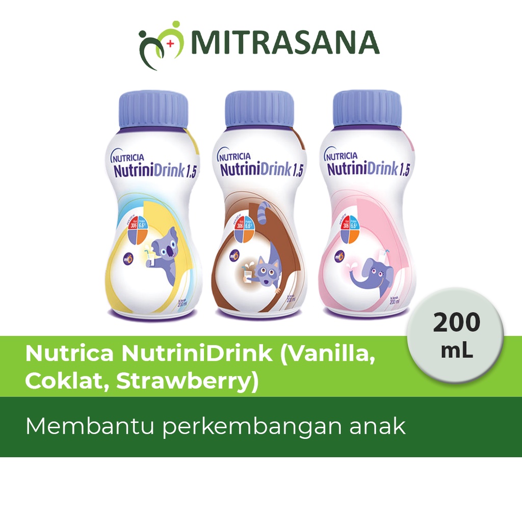 Nutrinidrink Botol 200 Ml - Susu Cair Nutrisi