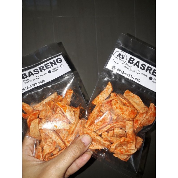 

BASRENG STIK RASA BALADO BASO GORENG KHAS BANDUNG CAMILAN SNACK ENAK MURAH