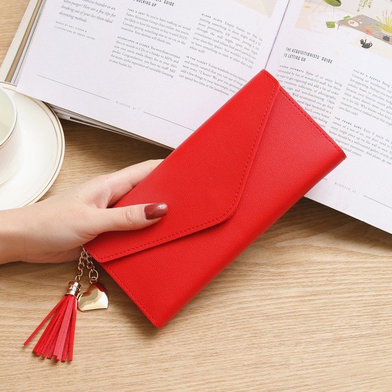 Dompet wanita model panjang dan tipis (80 gr)/ dompet model korea / retro wallet pouch /women wallet