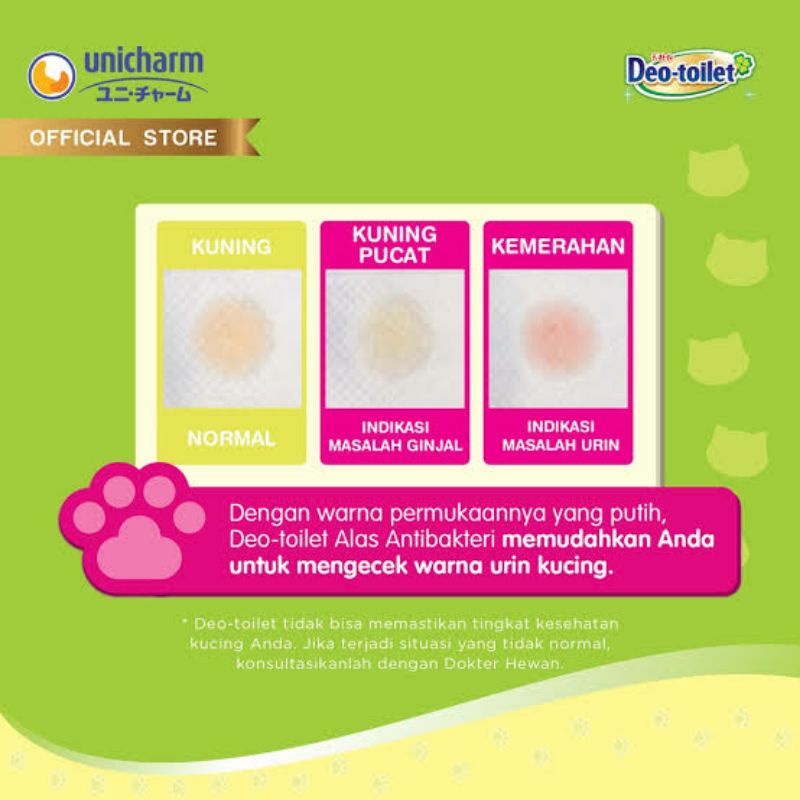 Unicharm Pet - Deo Toilet - Alas Kucing Anti Bakteri - 4 pcs