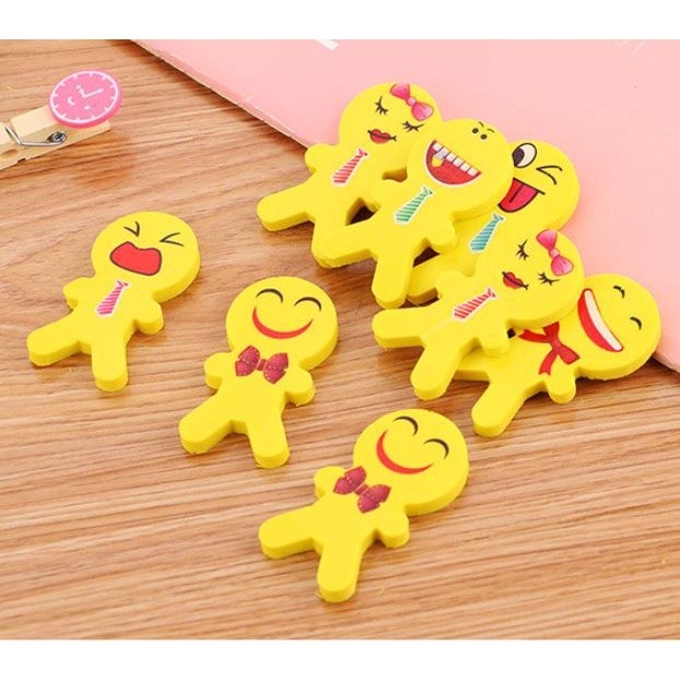 

Penghapus Emoji Pensil Karakter Smile Bulat Lucu penghapus pensil hapusan alat tulis sekolah souvenir