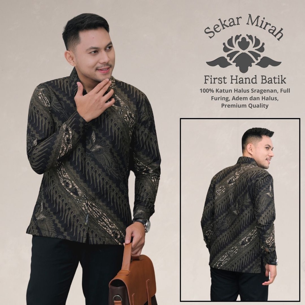 BATIK-SEKAR-MIRAH-Motif-Batik-Sidomukti-Magetan-Hem-Atasan-Kemeja-Baju-Batik-Pria-Cowok-Laki-Laki-Sl